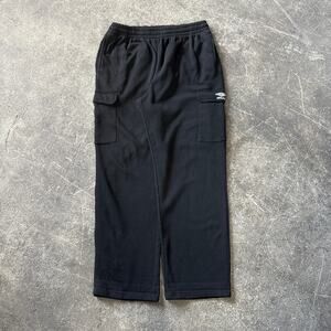 Umbro Cargo Sweatpants Mens XL Black Loose Soccer Y2K Street Relaxed Sweats